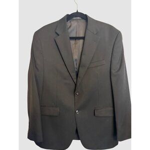 2/$30 Lauren Ralph Lauren 40 Short Jet Black Wool Mens Suit Jacket